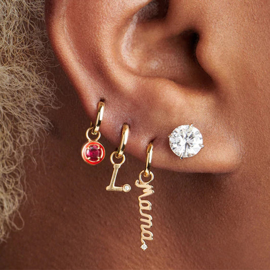Aretes de Plata 925 con Cristales de Colores - Image 2