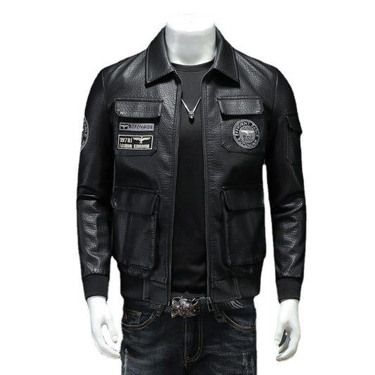Abrigo de Cuero para Hombre Otoño Invierno - Corte Slim Elegante - Image 2