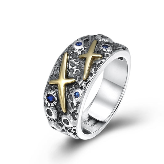 Anillo de Plata 925 Diseño Galaxia para Hombre - Personalidad Única - Image 2