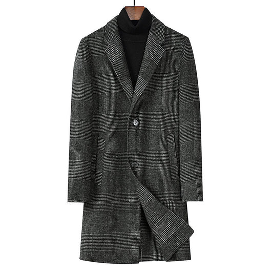 Abrigo de Lana Reversible a Cuadros para Hombre - Image 2