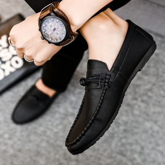 Zapatos Casuales de Cuero Estilo Coreano para Hombre con Suela Suave - Image 2