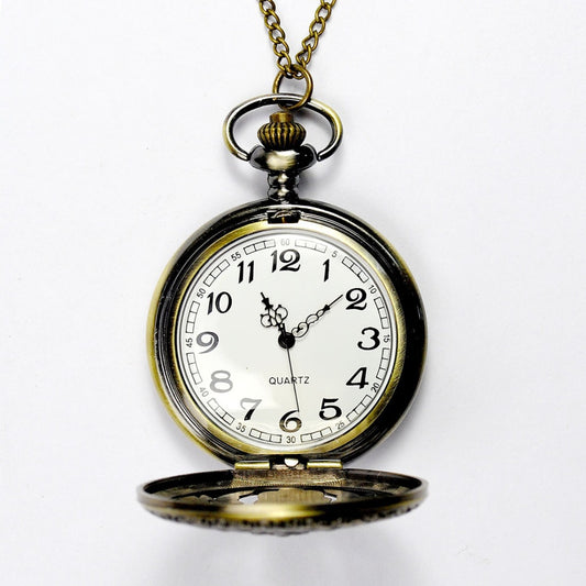Reloj de Bolsillo Retro Vintage con Diseño Hueco de Mariposas y Flores - Image 2