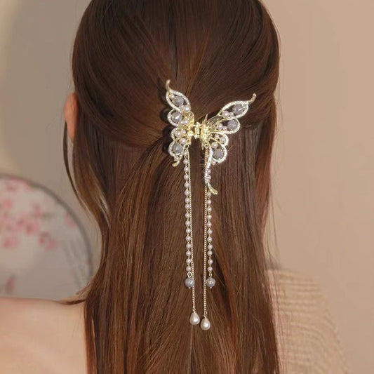 Pasador de Cabello Elegante con Moño y Borla para Mujer - Image 2