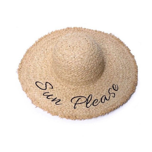 Sombrero de Playa Mujer Estampado Letras - Colección Verano - Image 2