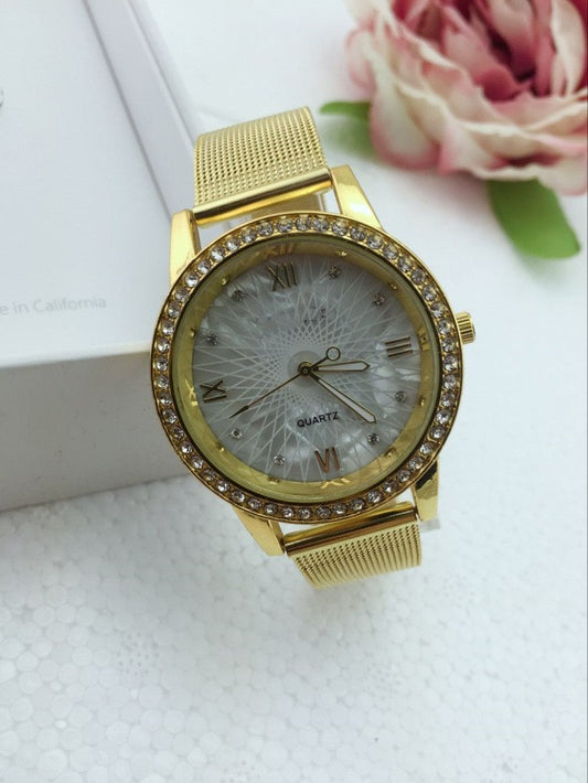 Reloj Electrónico Unisex con Pulsera de Malla Dorada - Image 2