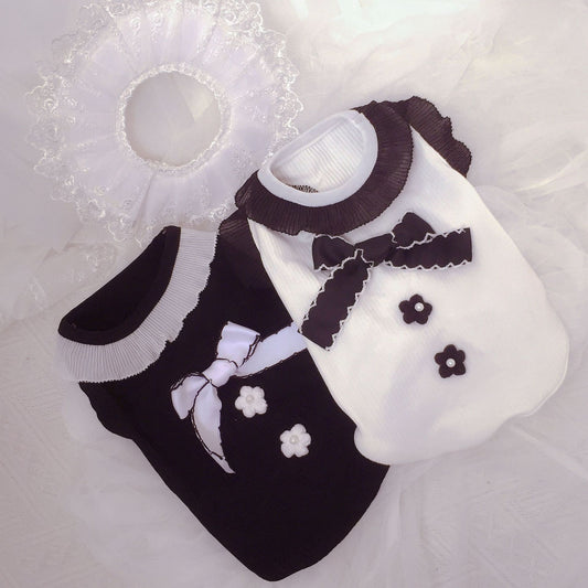 Chaleco para Perro con Moño Negro y Blanco - Image 2