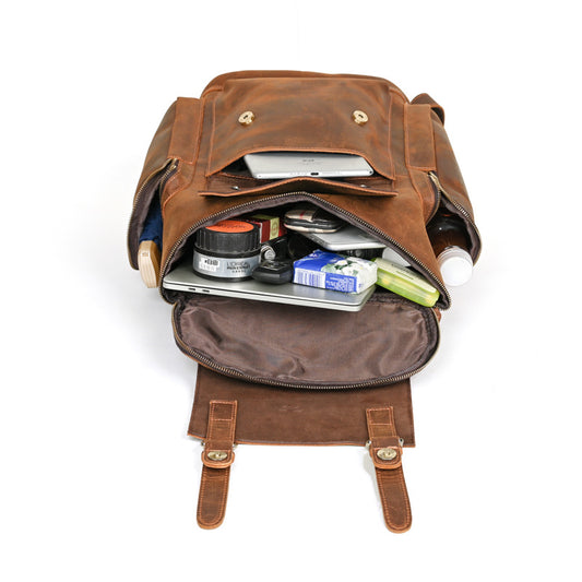 Mochila de Cuero Crazy Horse para Hombre - Piel de Res Premium - Image 2