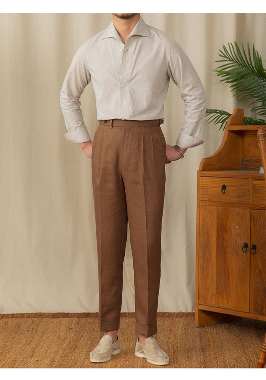 Camisa Casual Hombre Algodón y Lino Transpirable - Image 2