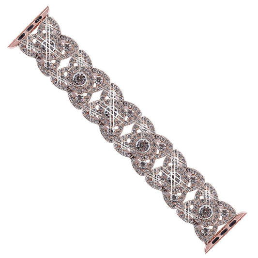 Correa de Reloj Metal Flor de Cuatro Pétalos con Diamantes - Image 2