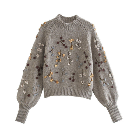 Suéter Tejido con Cuentas Versátil - Moda Urbana Europea y Americana - Image 2