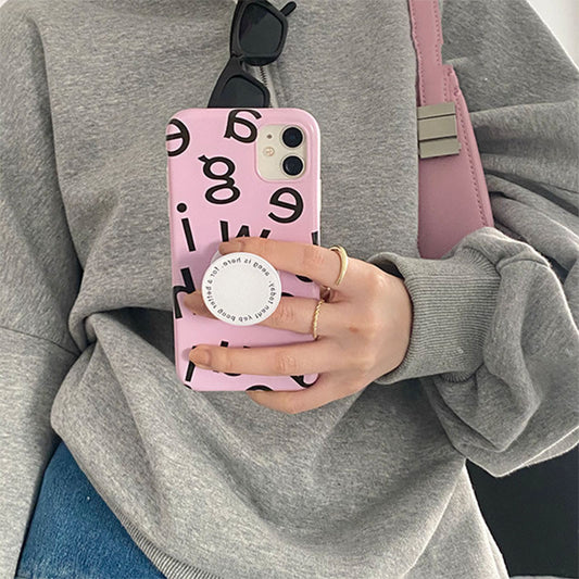 Soporte Minimalista Coreano para Funda de Celular con Letras - Image 2