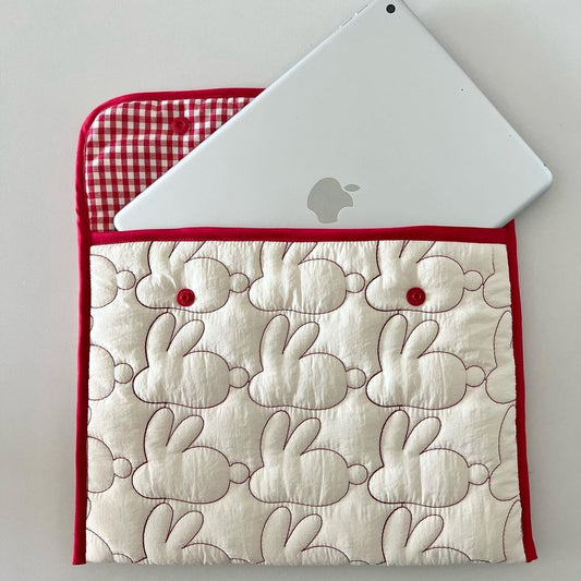 Bolsa Portátil para Tablet con Patrón de Conejo Bordado - Image 2