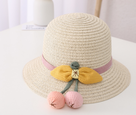 Sombrero de Paja Protección Solar para Niñas - Diseño Veraniego - Image 2