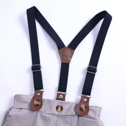 Conjunto de Overol a Rayas para Niños - Tres Piezas - Image 2