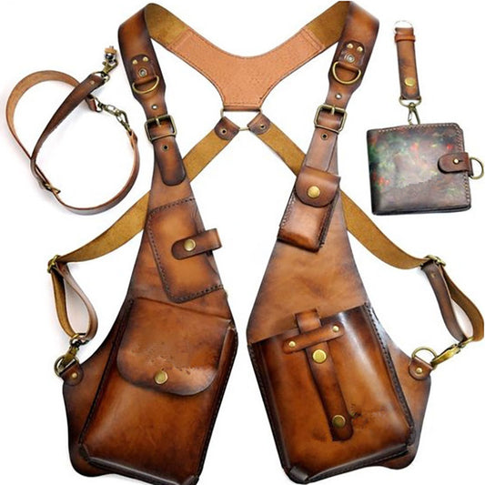 Billetera Steampunk Medieval de Cuero para Cinturón - Image 2