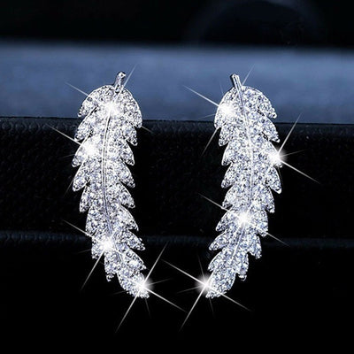 Aretes de Circonita con Baño de Oro y Plata - Estilo Coreano Elegante