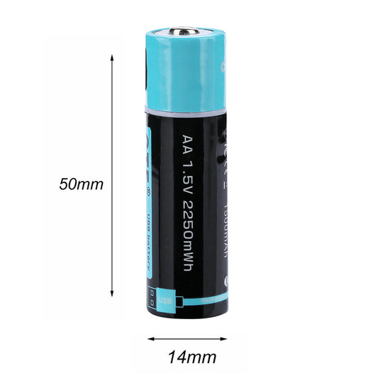 Batería Recargable AA 1500mAh USB - Carga Rápida 1.5V - Image 2
