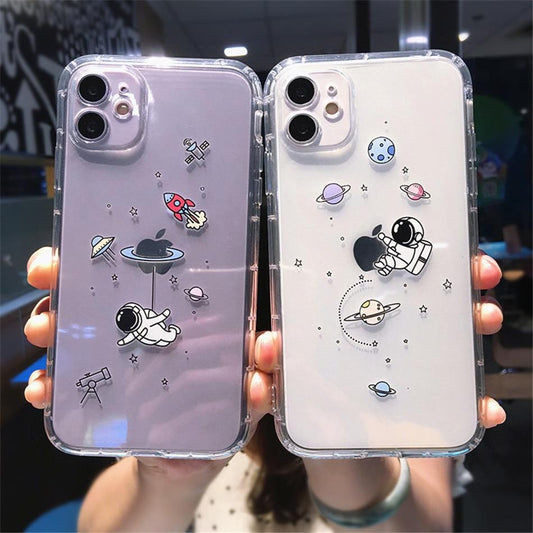 Funda para teléfono transparente con diseño de astronauta - Image 2