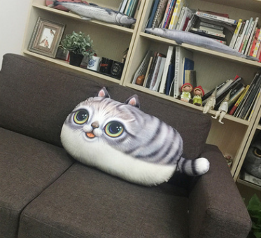 Almohada Gato 3D Grande - Cojín Decorativo Felino Impreso para Sofá - Image 2