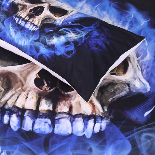 Juego de Tres Piezas Calavera Fuego Azul - Image 2