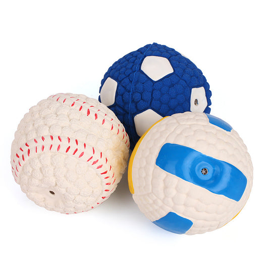 Pelota Interactiva Resistente para Perros con Sonido y Textura Molar - Image 2