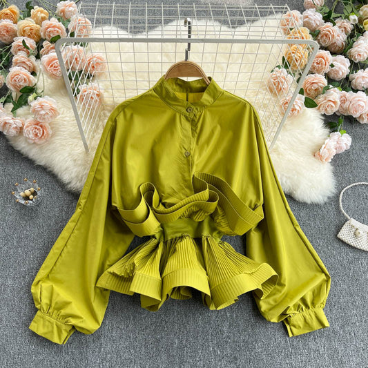 Blusa Elegante con Cintura Fruncida - Versátil y Moderna - Image 2