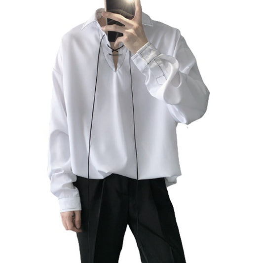Camisa Coreana Oversize Manga Larga Diseño Minimalista Premium - Image 2