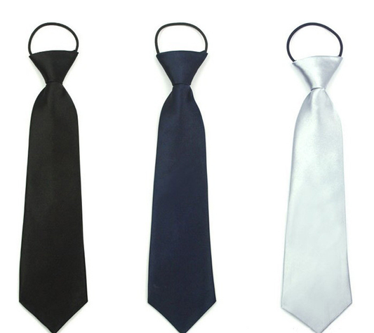 Corbata Elástica para Niños - Color Liso y Nudo Hecho - Image 2