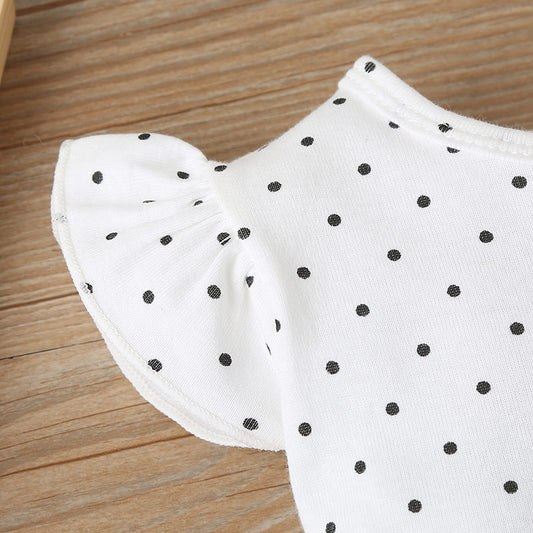 Conjunto de 5 Piezas Enterizo Bebé con Mangas Volantes - Image 2