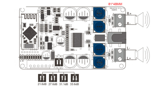 Amplificador Estéreo Bluetooth TDA7492P - Placa Amplificadora Digital de Potencia - Image 2