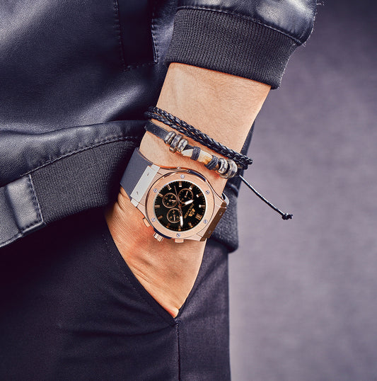 Reloj para Hombre Oro Rosa Luminoso Multifuncional - Image 2
