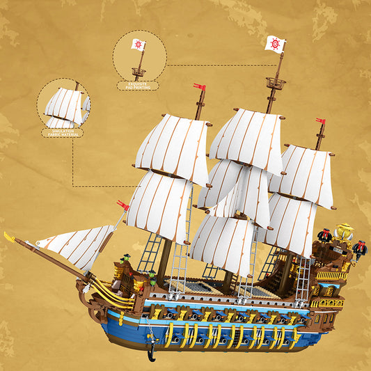 Barco de Guerra Real - Maqueta de Ensamblaje Avanzado Educativo - Image 2