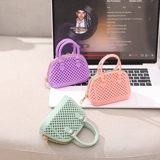 Bolso Transparente Estilo Coreano con Detalles Calados - Image 2