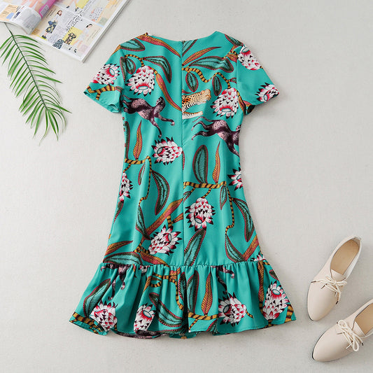 Vestido Animal Print con Volantes - Image 2