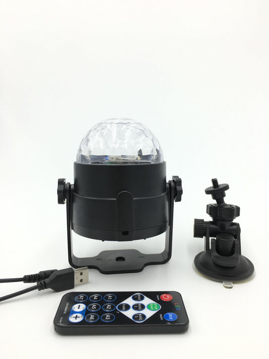 Bola Mágica LED RGB 3W Giratoria para DJ - Luces Disco Profesionales con Control Remoto - Image 2