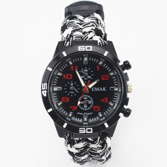 Reloj de Supervivencia Multifuncional con Brújula, Termómetro y Kit de Rescate - Image 2