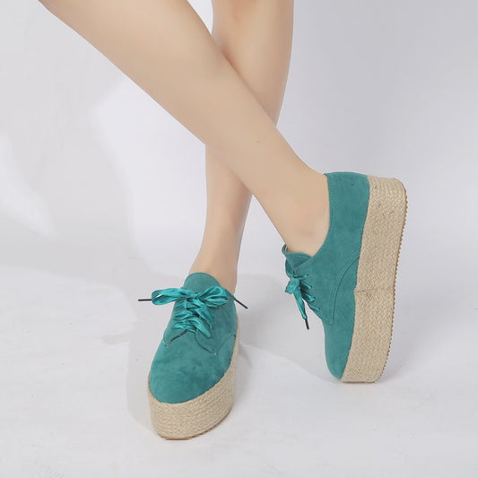 Zapatos Casuales para Mujer con Cordones y Punta Redonda - Image 2