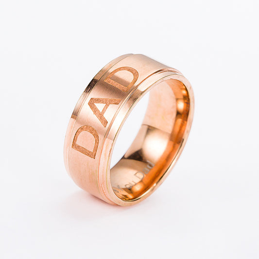 Anillo Sello de Titanio con Inicial Personalizada - Image 2