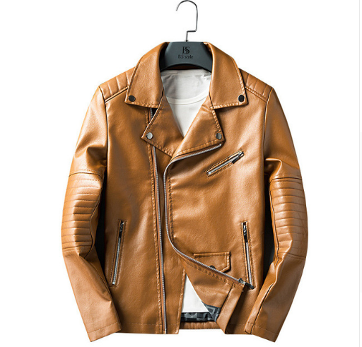 Chaqueta de Cuero PU Tipo Motociclista con Cierre para Hombre - Diseño Primavera Otoño - Image 2