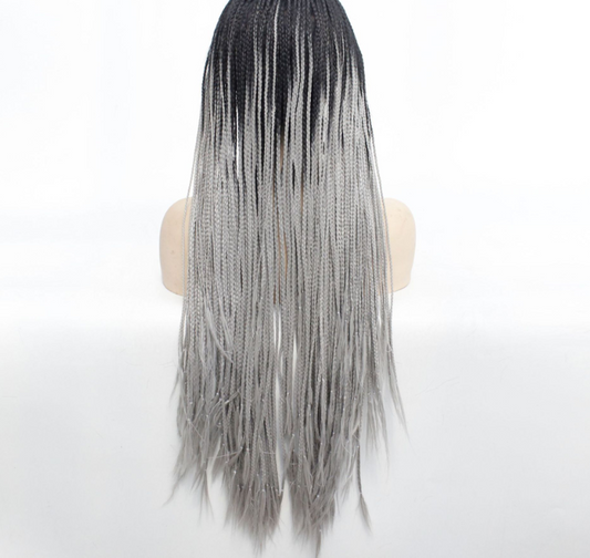 Cinta para Cabeza Trenzada Gris Triple Hebra - Image 2