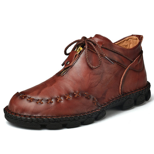 Botas Altas de Cuero para Hombre - Comodidad y Estilo Casual - Image 2