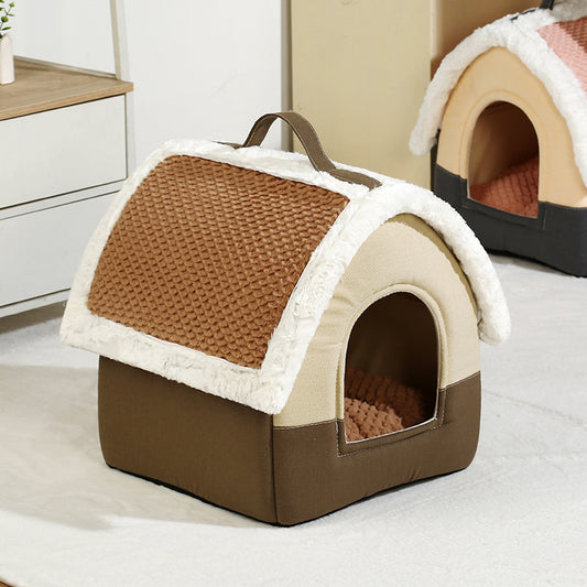Cama Plegable para Perros y Gatos - Cueva Térmica Acogedora para Mascotas - Image 2