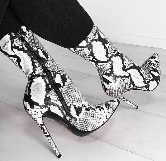 Botas Stiletto Serpiente Puntiagudas Sexy para Mujer - Image 2