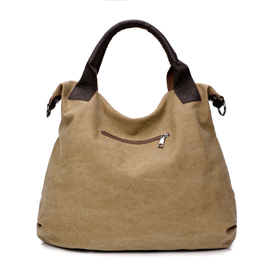 Bolsa de Lona Vintage Minimalista - Bandolera Retro para Mujer - Image 2