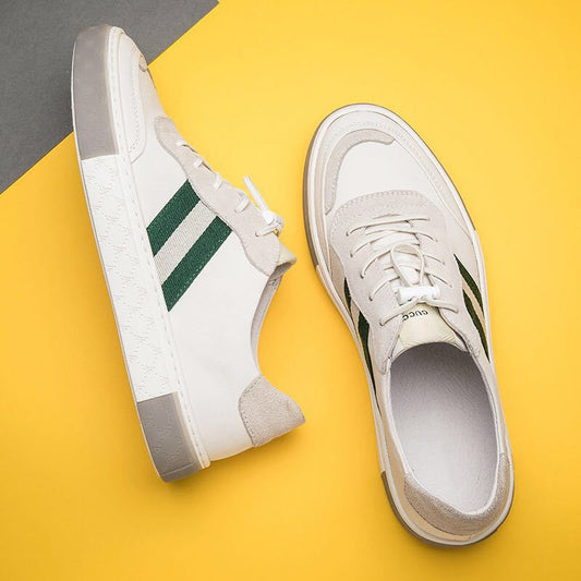 Zapatos de Cuero Blanco para Hombre - Casual y Versátil - Image 2