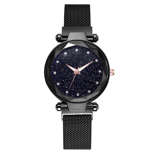 Conjunto de Reloj Pulsera Lujo para Mujer Elegante Cielo Estrellado Cierre Magnético - Image 2