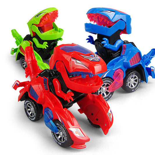 Auto Dinosaurio Transformable con Luz y Música - Juguete Eléctrico Infantil - Image 2