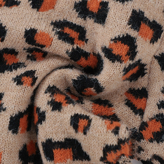 Cardigan de Punto Leopardo Cuello V - Diseño Otoñal Adorable - Image 2