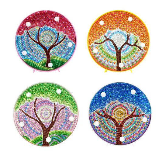 Lámpara Nocturna de Pintura de Diamantes Árbol de las Cuatro Estaciones - Image 2