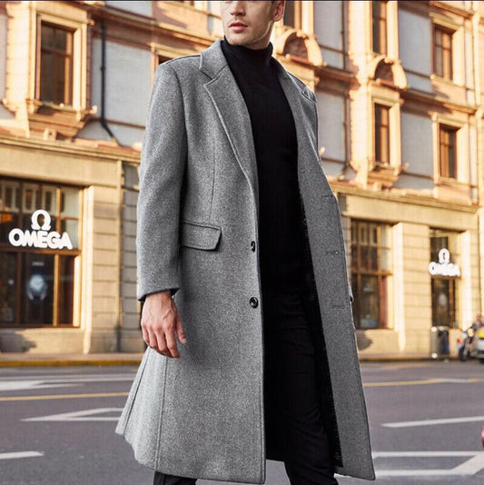 Abrigo Trench Coat de Lana para Hombre Estilo Británico - Image 2